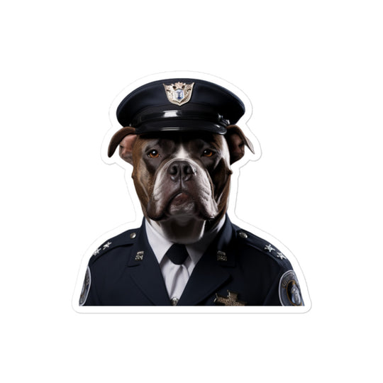 American Staffordshire Terrier Security Officer Sticker - Stickerfy.ai