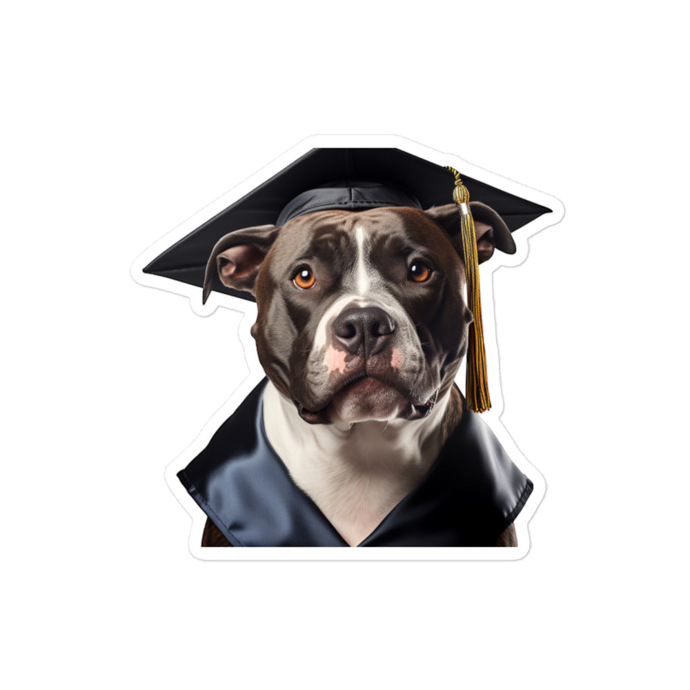 American Staffordshire Terrier Student Sticker - Stickerfy.ai