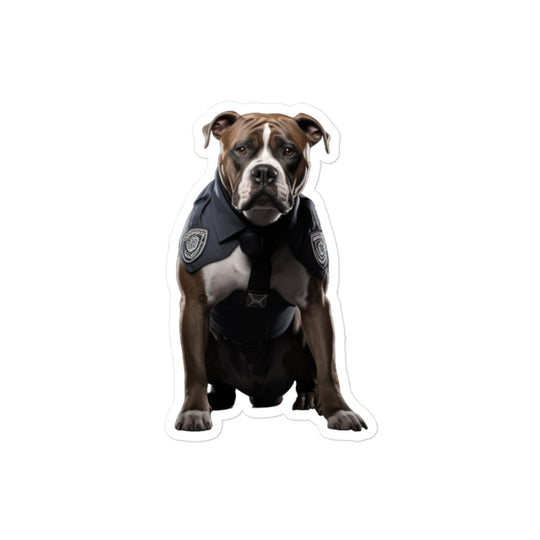 American Staffordshire Terrier Security Officer Sticker - Stickerfy.ai