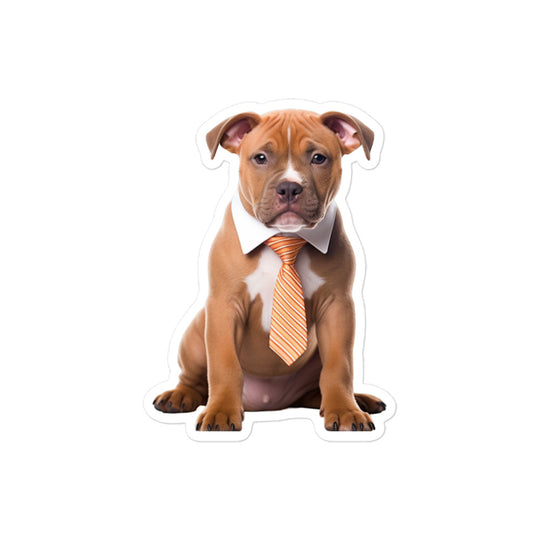 American Staffordshire Terrier Sales Consultant Sticker - Stickerfy.ai