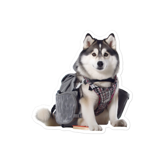 Alaskan Malamute Student Sticker - Stickerfy.ai