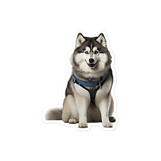 Alaskan Malamute Security Officer Sticker - Stickerfy.ai