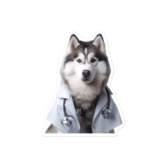 Alaskan Malamute Doctor Sticker - Stickerfy.ai