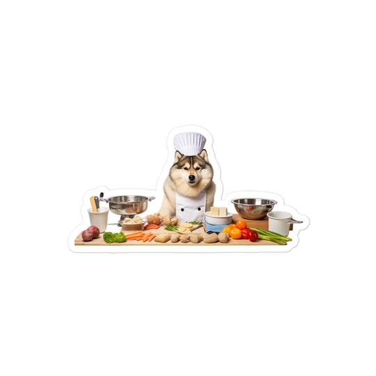 Alaskan Malamute Chef Sticker - Stickerfy.ai