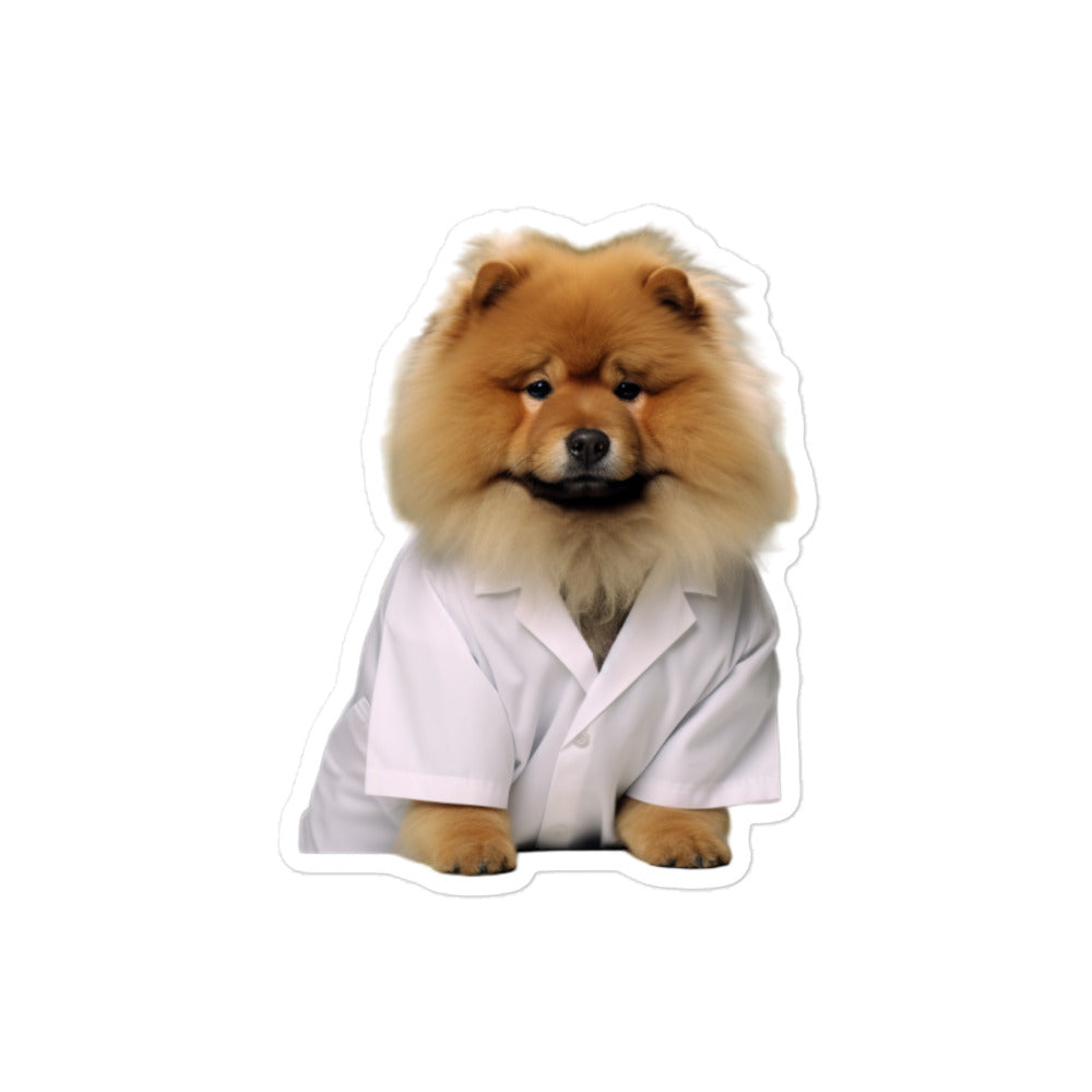 Chow Chow Pharmacist Sticker - Stickerfy.ai