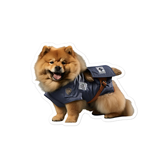 Chow Chow Mail Carrier Sticker - Stickerfy.ai