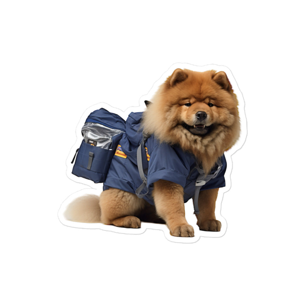 Chow Chow Mail Carrier Sticker - Stickerfy.ai