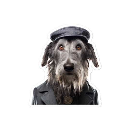 Scottish Deerhound Transit Operator Sticker - Stickerfy.ai