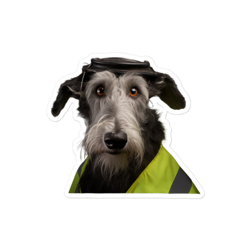Scottish Deerhound Transit Operator Sticker - Stickerfy.ai