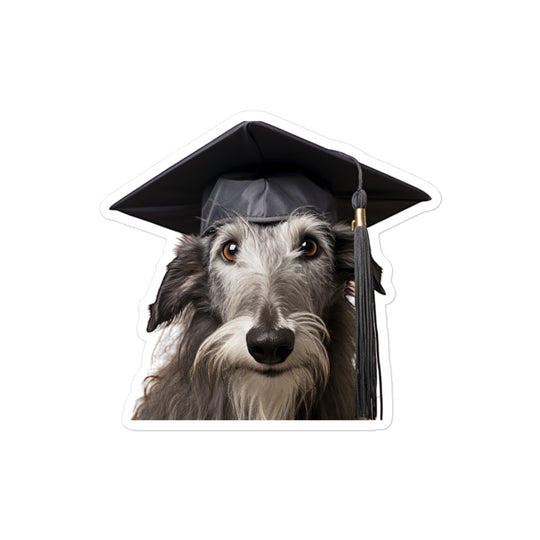 Scottish Deerhound Student Sticker - Stickerfy.ai