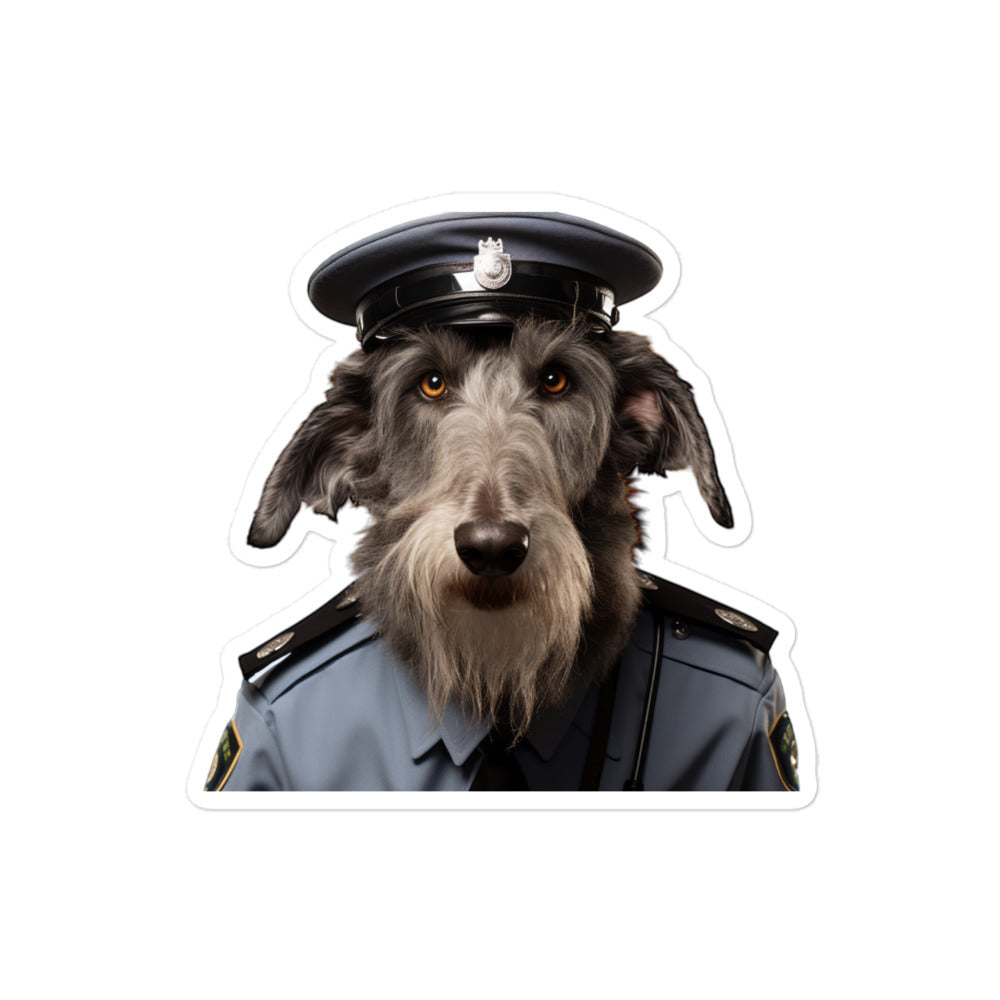 Scottish Deerhound Security Officer Sticker - Stickerfy.ai