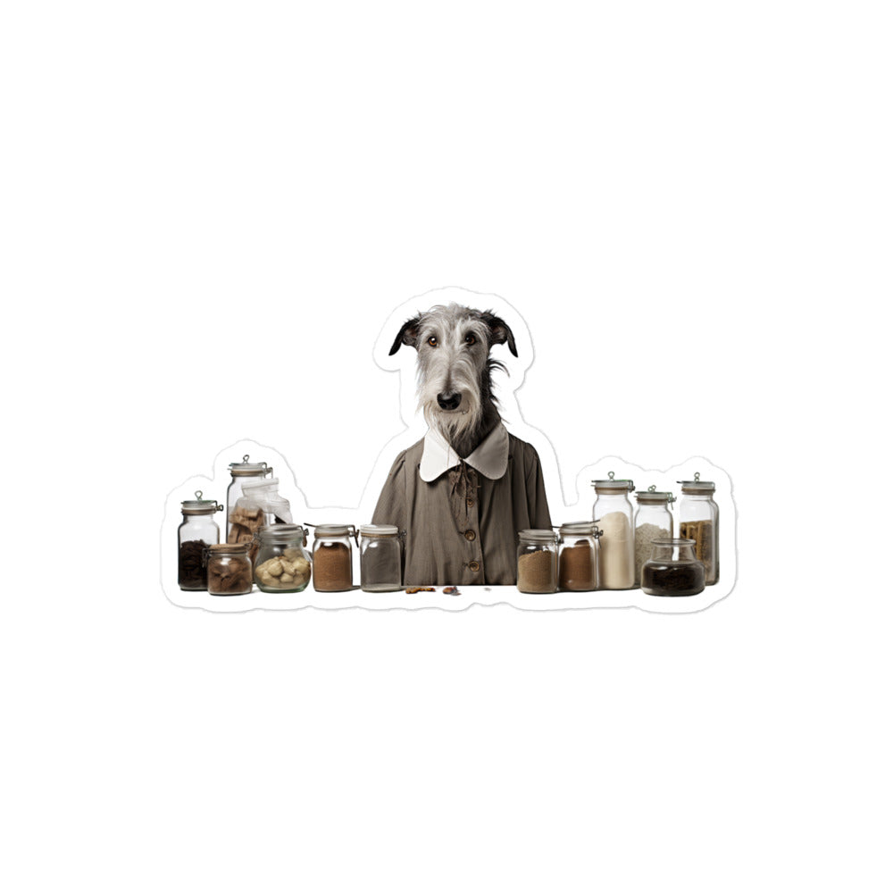 Scottish Deerhound Pharmacist Sticker - Stickerfy.ai