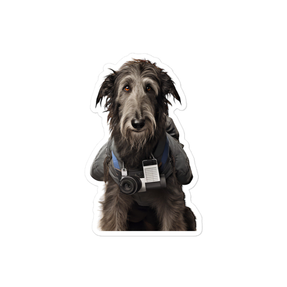 Scottish Deerhound Mail Carrier Sticker - Stickerfy.ai