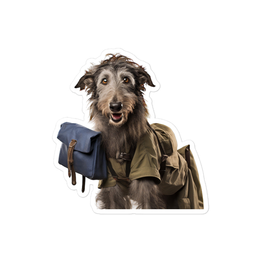 Scottish Deerhound Mail Carrier Sticker - Stickerfy.ai