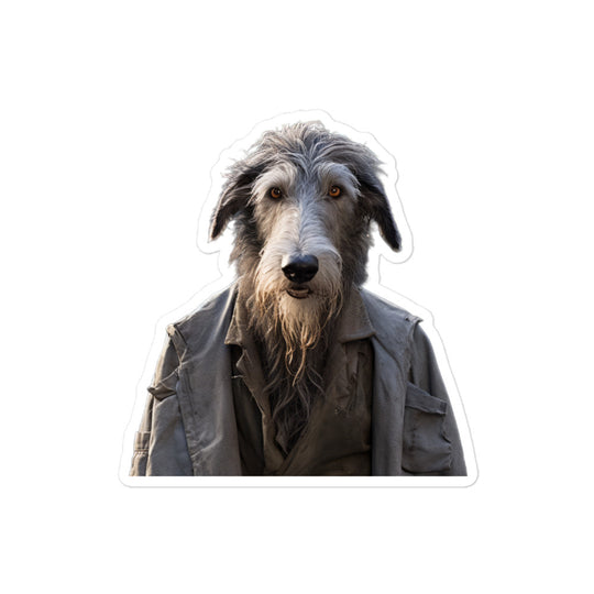 Scottish Deerhound Janitor Sticker - Stickerfy.ai