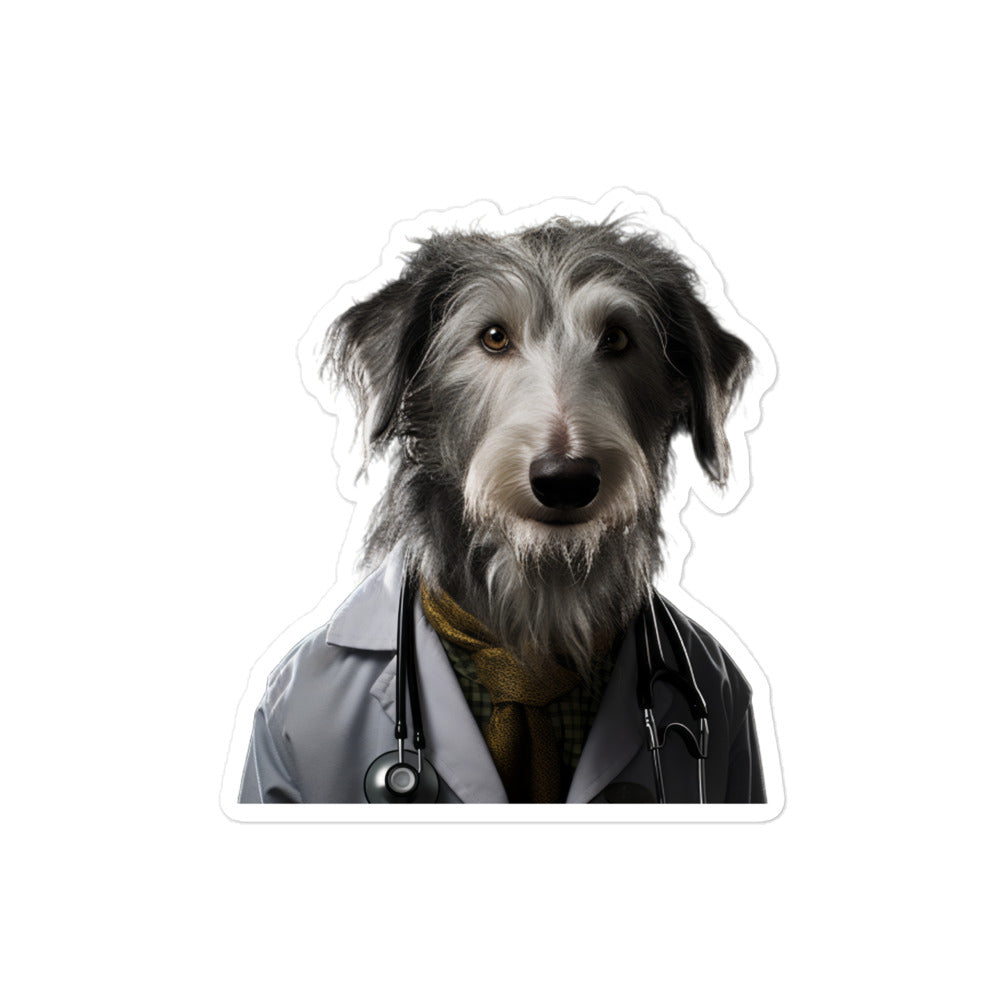 Scottish Deerhound Doctor Sticker - Stickerfy.ai
