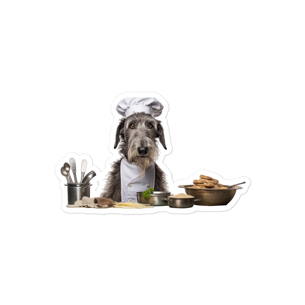 Scottish Deerhound Chef Sticker - Stickerfy.ai