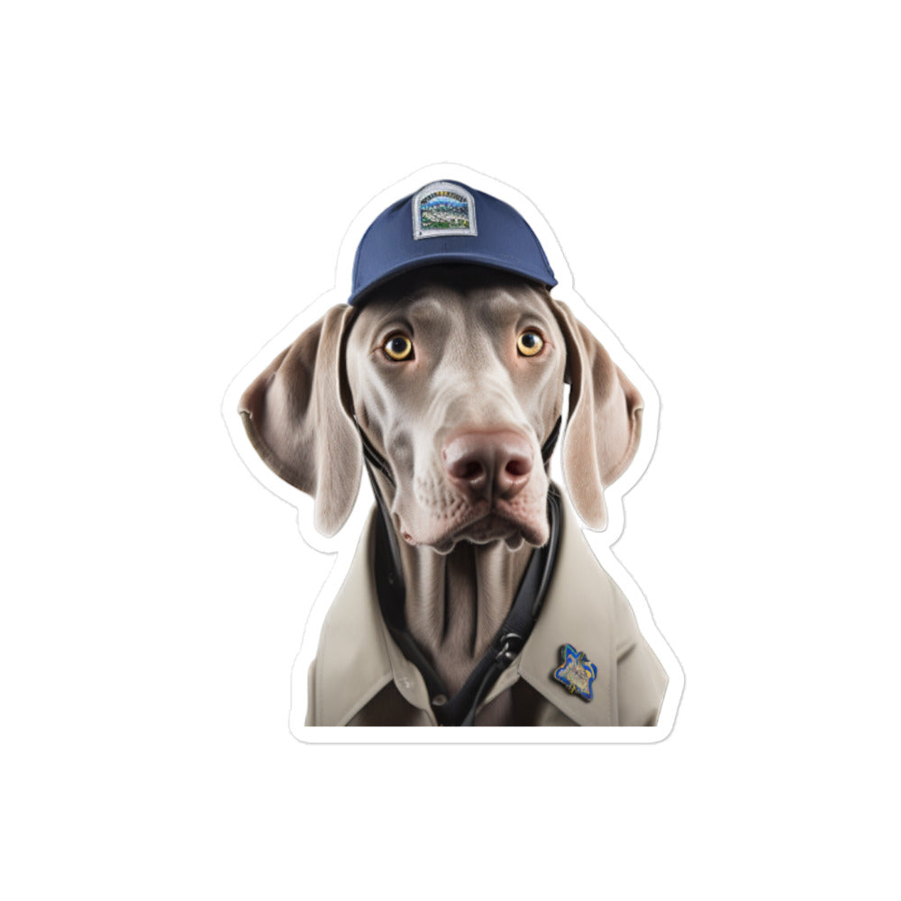 Weimaraner Transit Operator Sticker - Stickerfy.ai