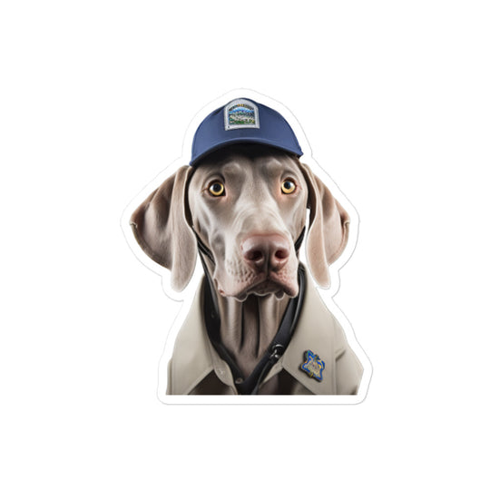 Weimaraner Transit Operator Sticker - Stickerfy.ai