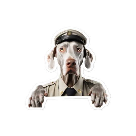 Weimaraner Transit Operator Sticker - Stickerfy.ai