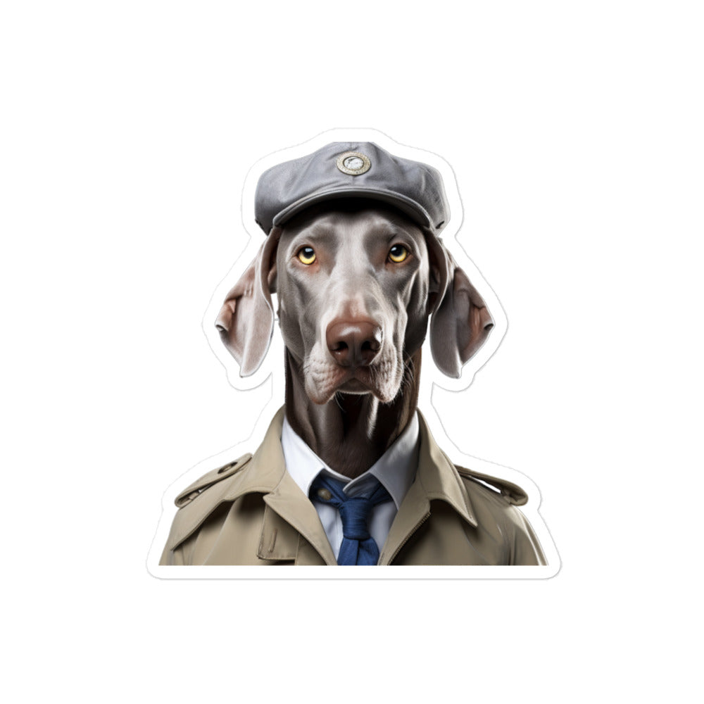 Weimaraner Transit Operator Sticker - Stickerfy.ai