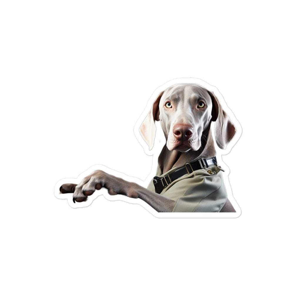 Weimaraner Transit Operator Sticker - Stickerfy.ai