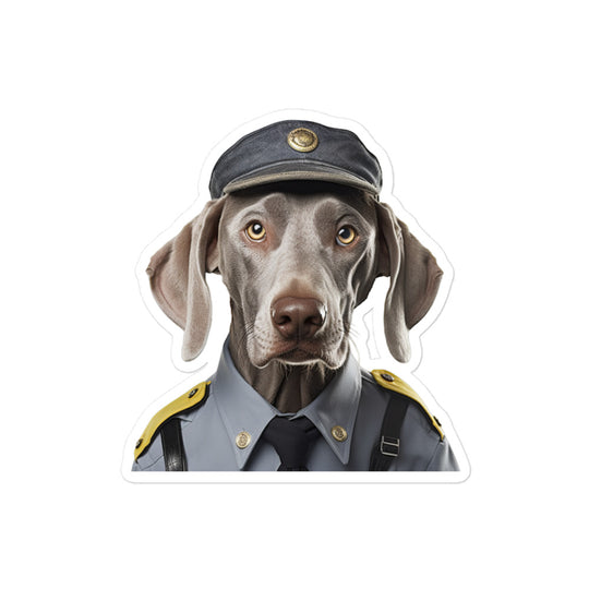 Weimaraner Transit Operator Sticker - Stickerfy.ai