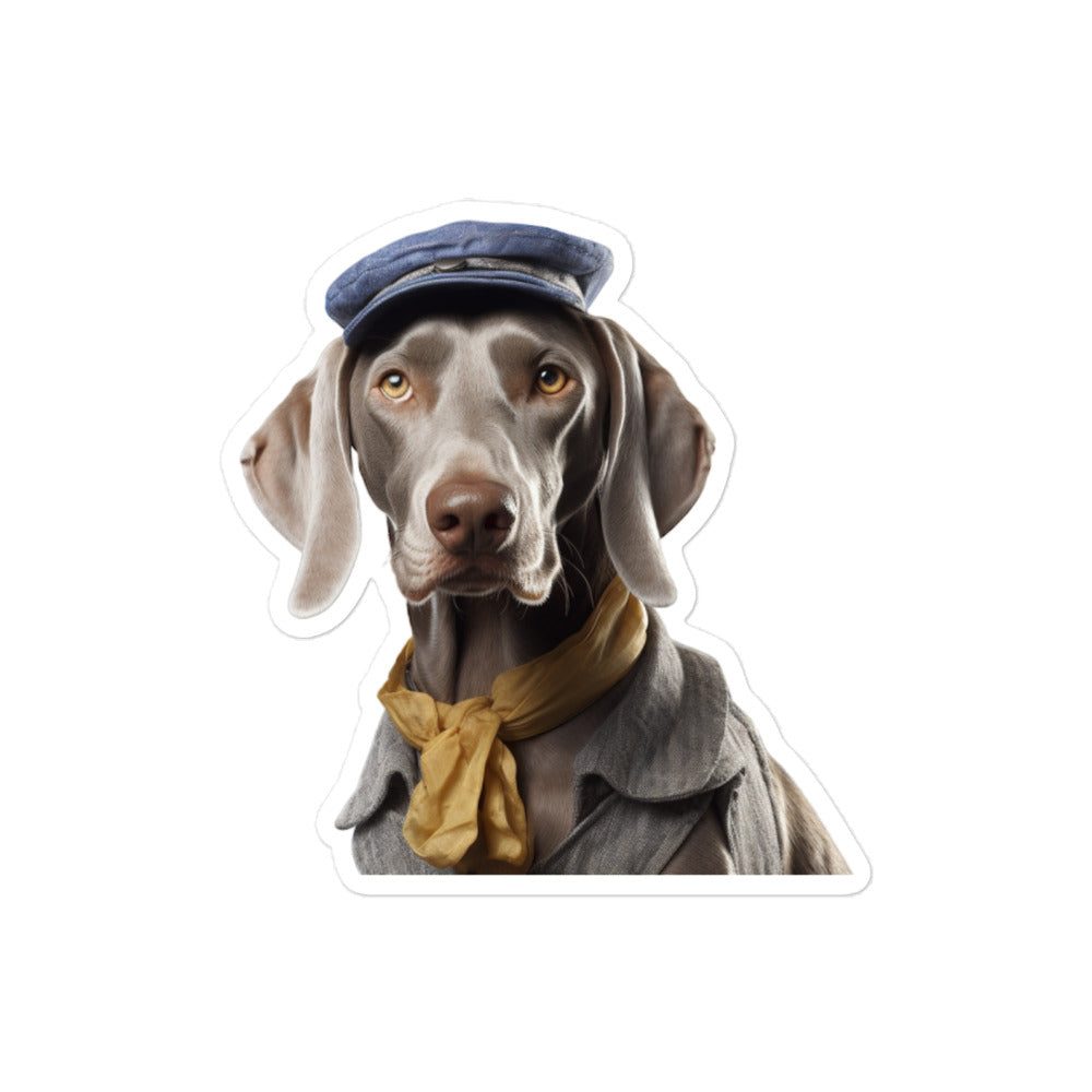 Weimaraner Transit Operator Sticker - Stickerfy.ai