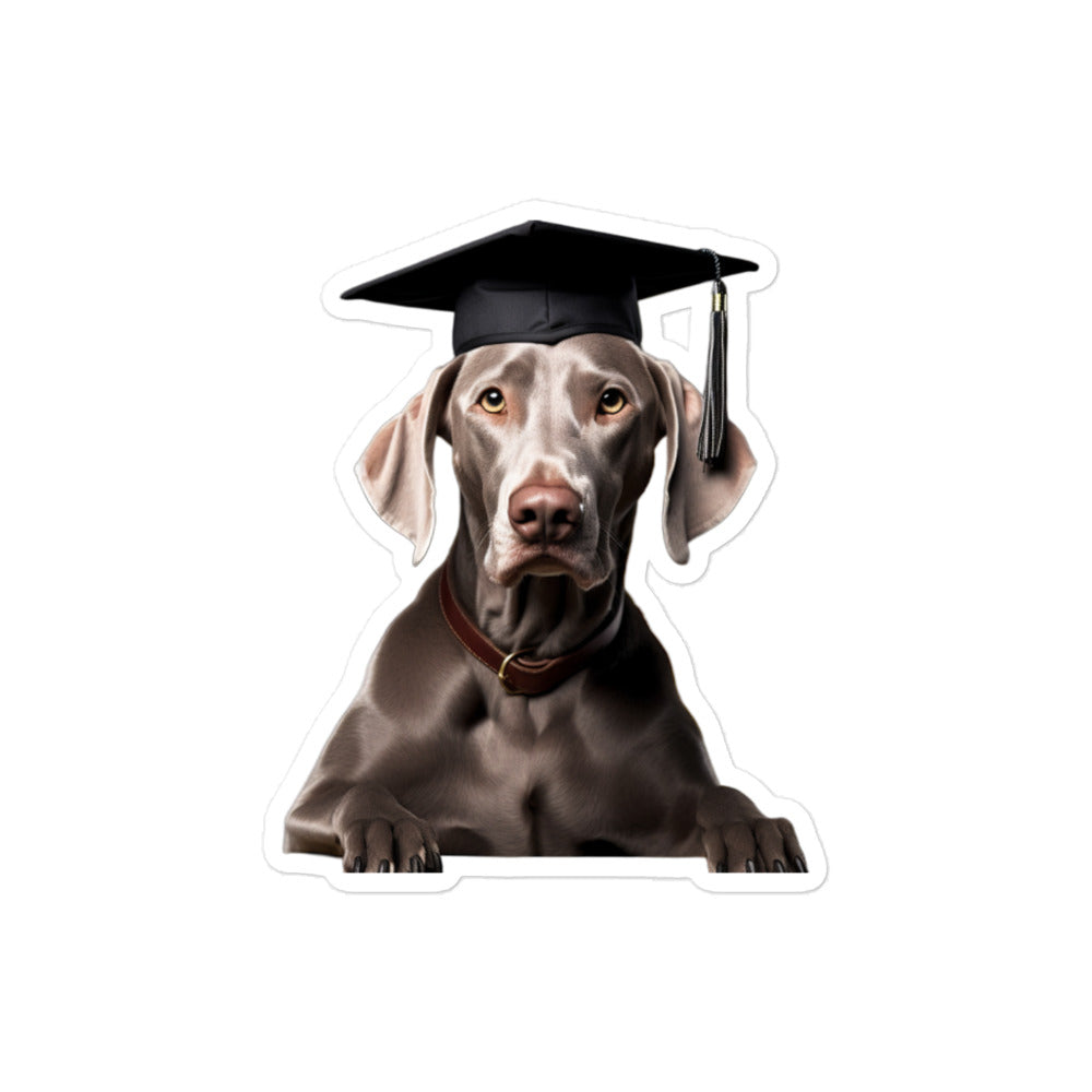 Weimaraner Student Sticker - Stickerfy.ai