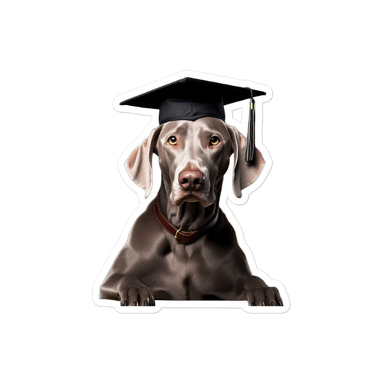 Weimaraner Student Sticker - Stickerfy.ai