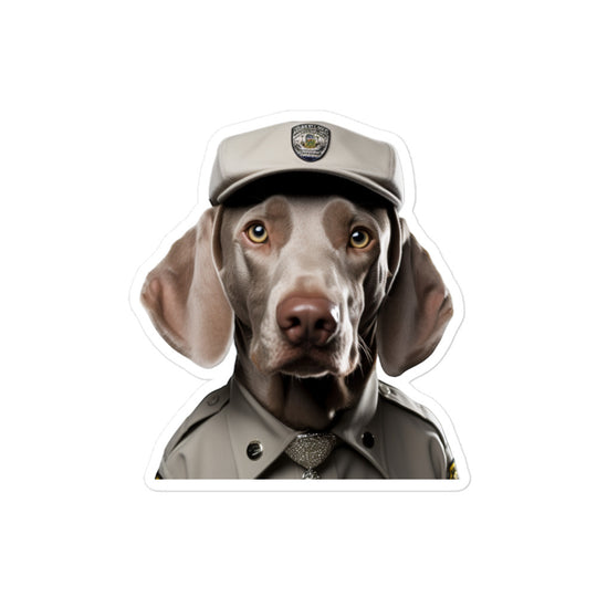 Weimaraner Security Officer Sticker - Stickerfy.ai