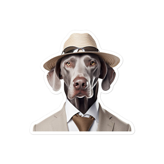 Weimaraner Sales Consultant Sticker - Stickerfy.ai