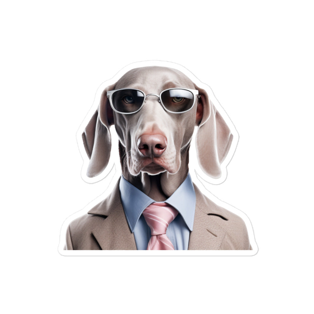 Weimaraner Sales Consultant Sticker - Stickerfy.ai