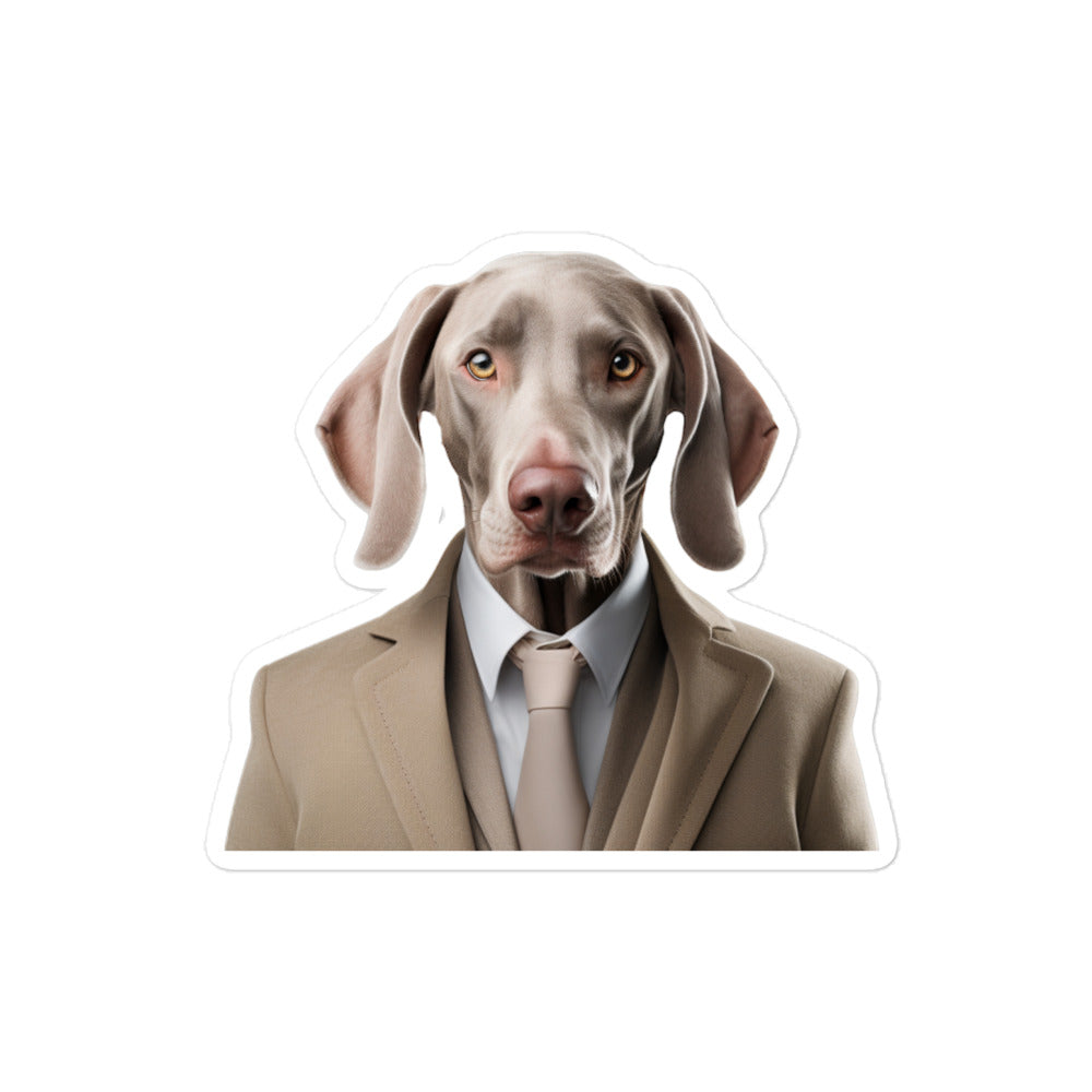 Weimaraner Sales Consultant Sticker - Stickerfy.ai