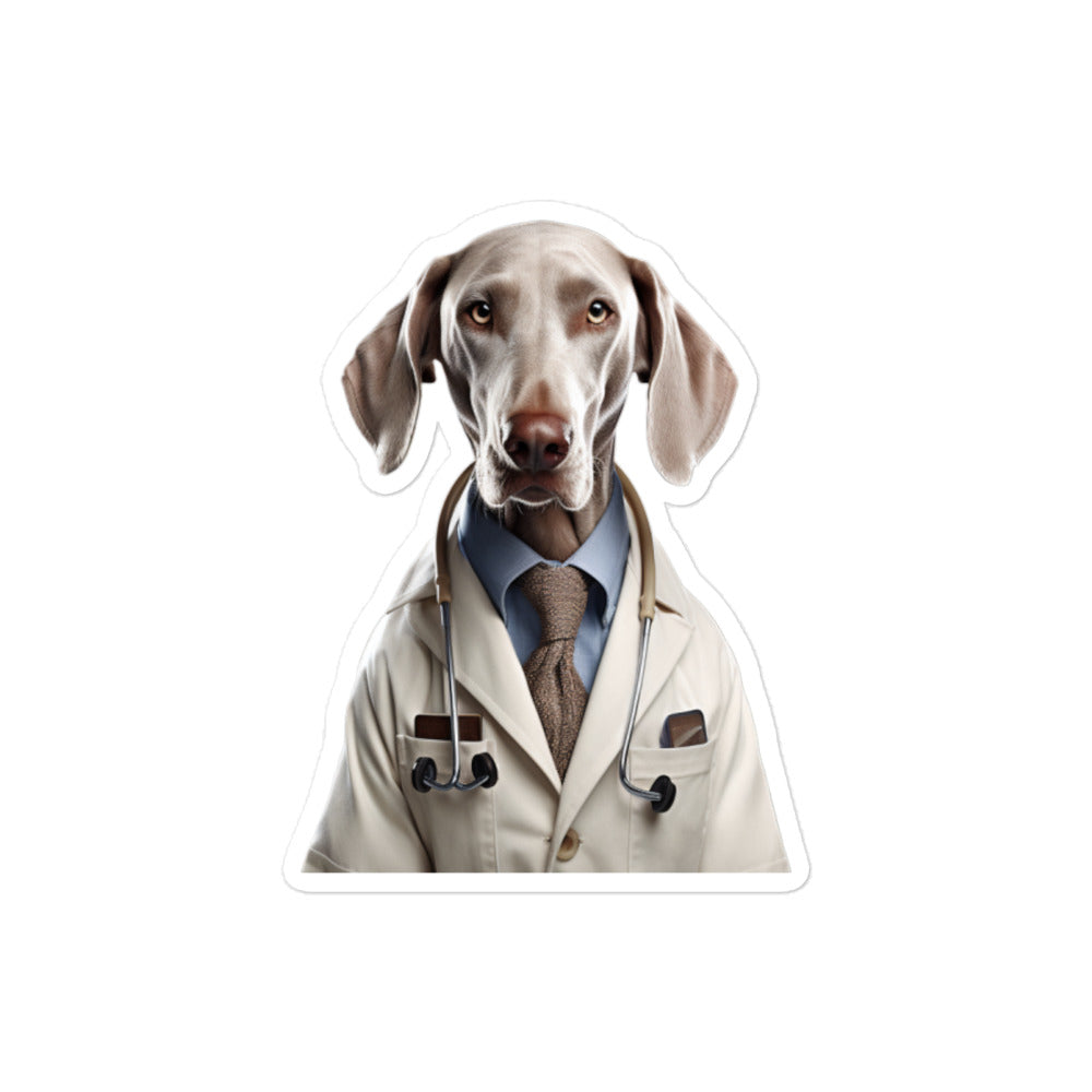 Weimaraner Doctor Sticker - Stickerfy.ai