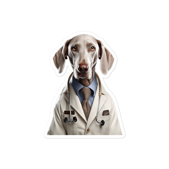 Weimaraner Doctor Sticker - Stickerfy.ai