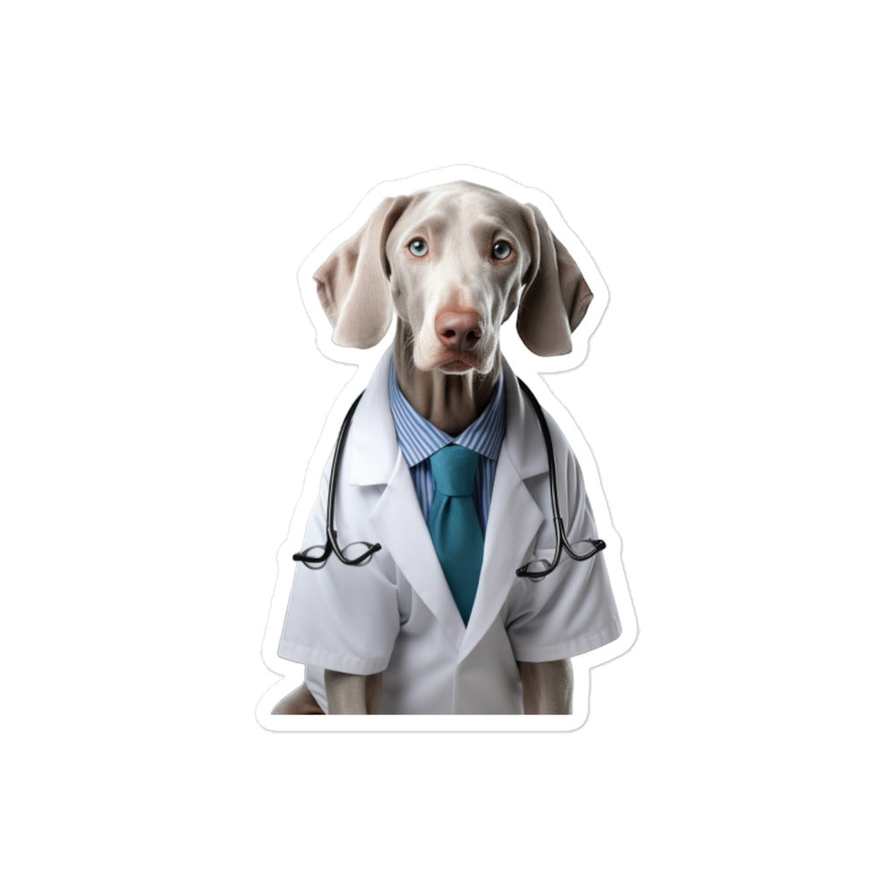Weimaraner Doctor Sticker - Stickerfy.ai