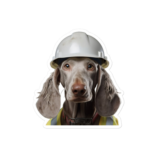 Weimaraner Contractor Sticker - Stickerfy.ai