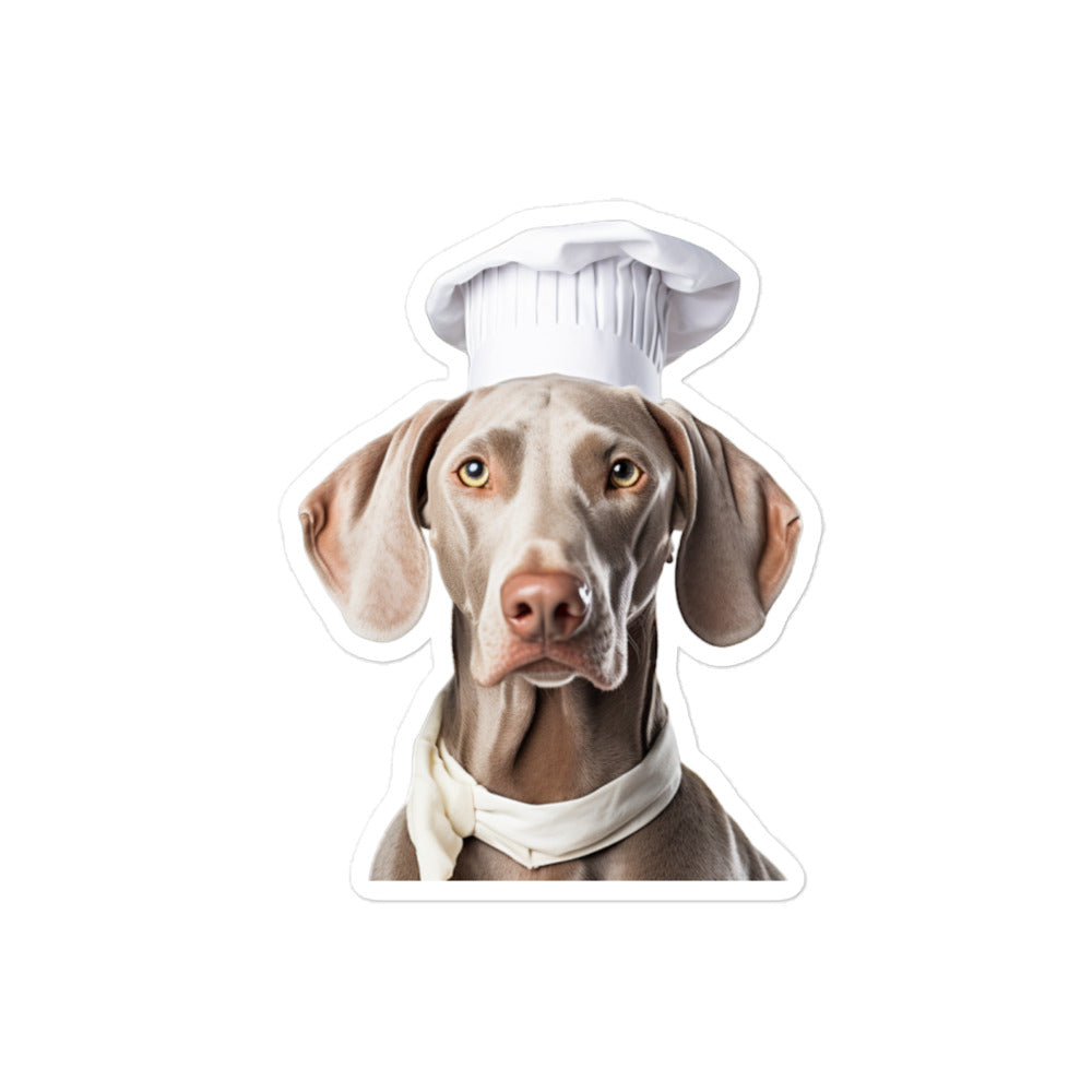 Weimaraner Chef Sticker - Stickerfy.ai