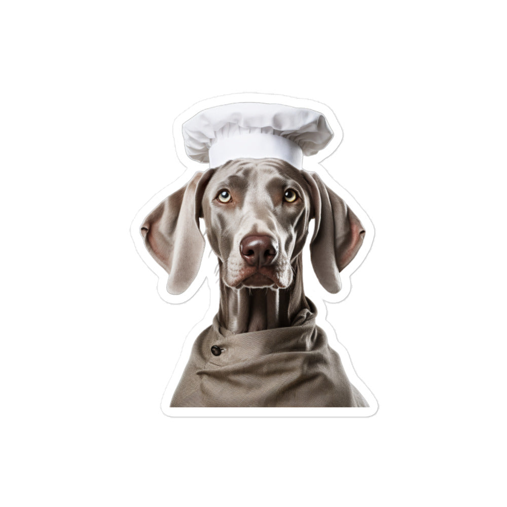 Weimaraner Chef Sticker - Stickerfy.ai