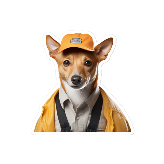 Basenji Transit Operator Sticker - Stickerfy.ai