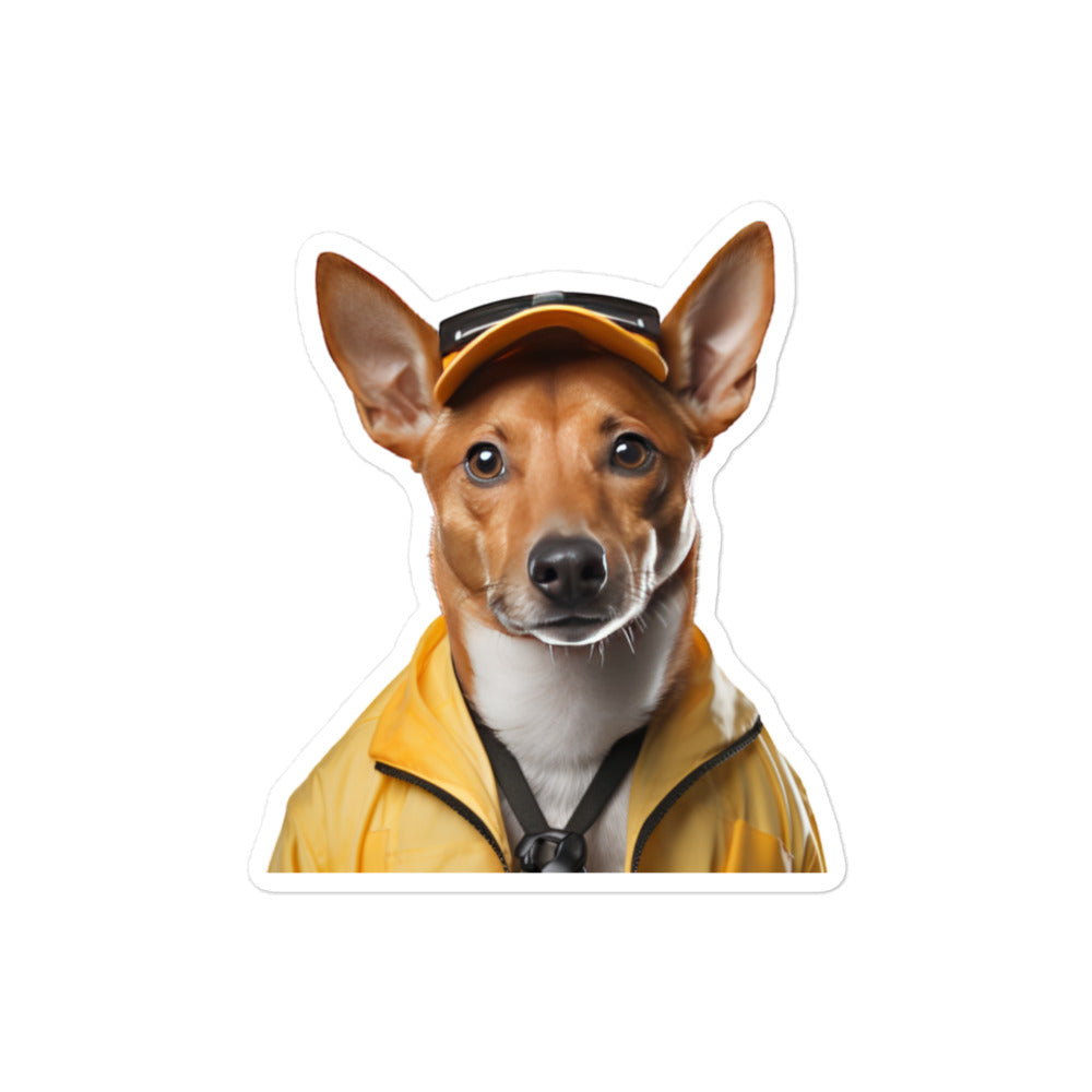 Basenji Transit Operator Sticker - Stickerfy.ai