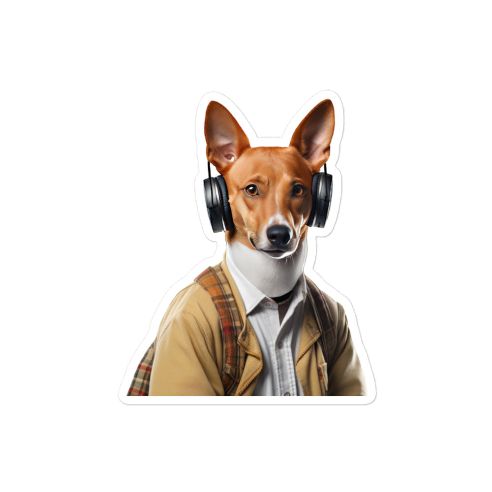 Basenji Student Sticker - Stickerfy.ai