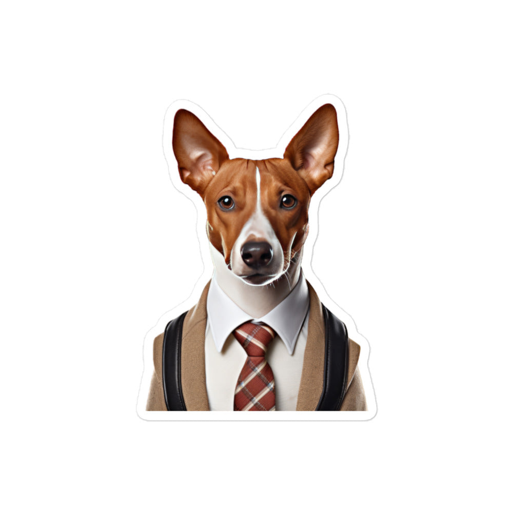 Basenji Student Sticker - Stickerfy.ai
