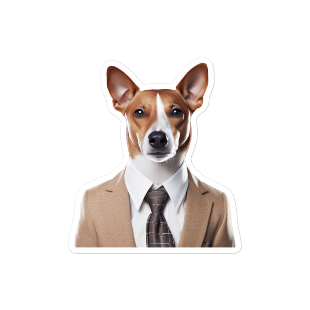 Basenji Sales Consultant Sticker - Stickerfy.ai