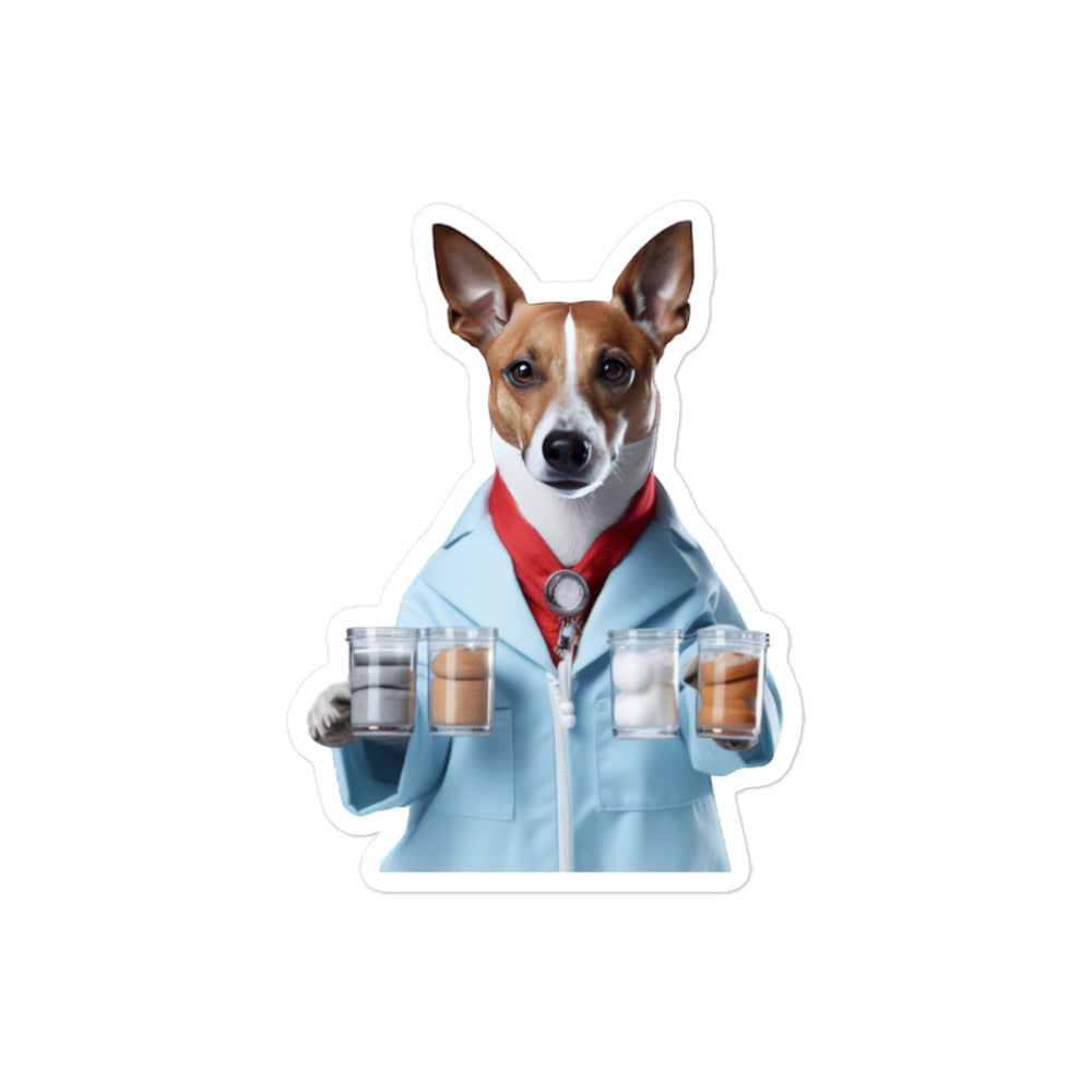 Basenji Pharmacist Sticker - Stickerfy.ai