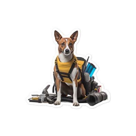 Basenji Janitor Sticker - Stickerfy.ai
