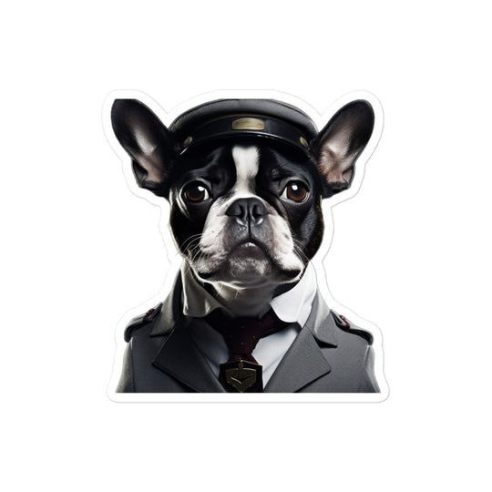 Boston Terrier Transit Operator Sticker - Stickerfy.ai