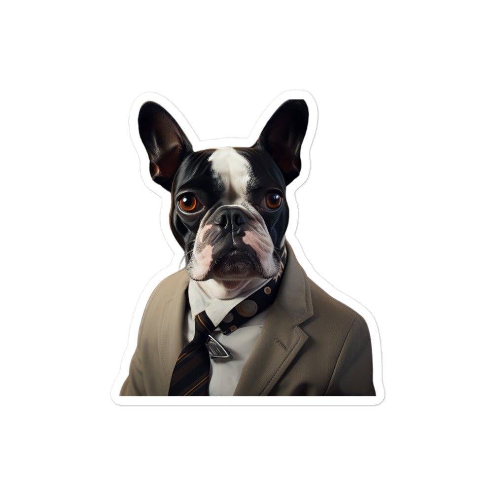 Boston Terrier Transit Operator Sticker - Stickerfy.ai