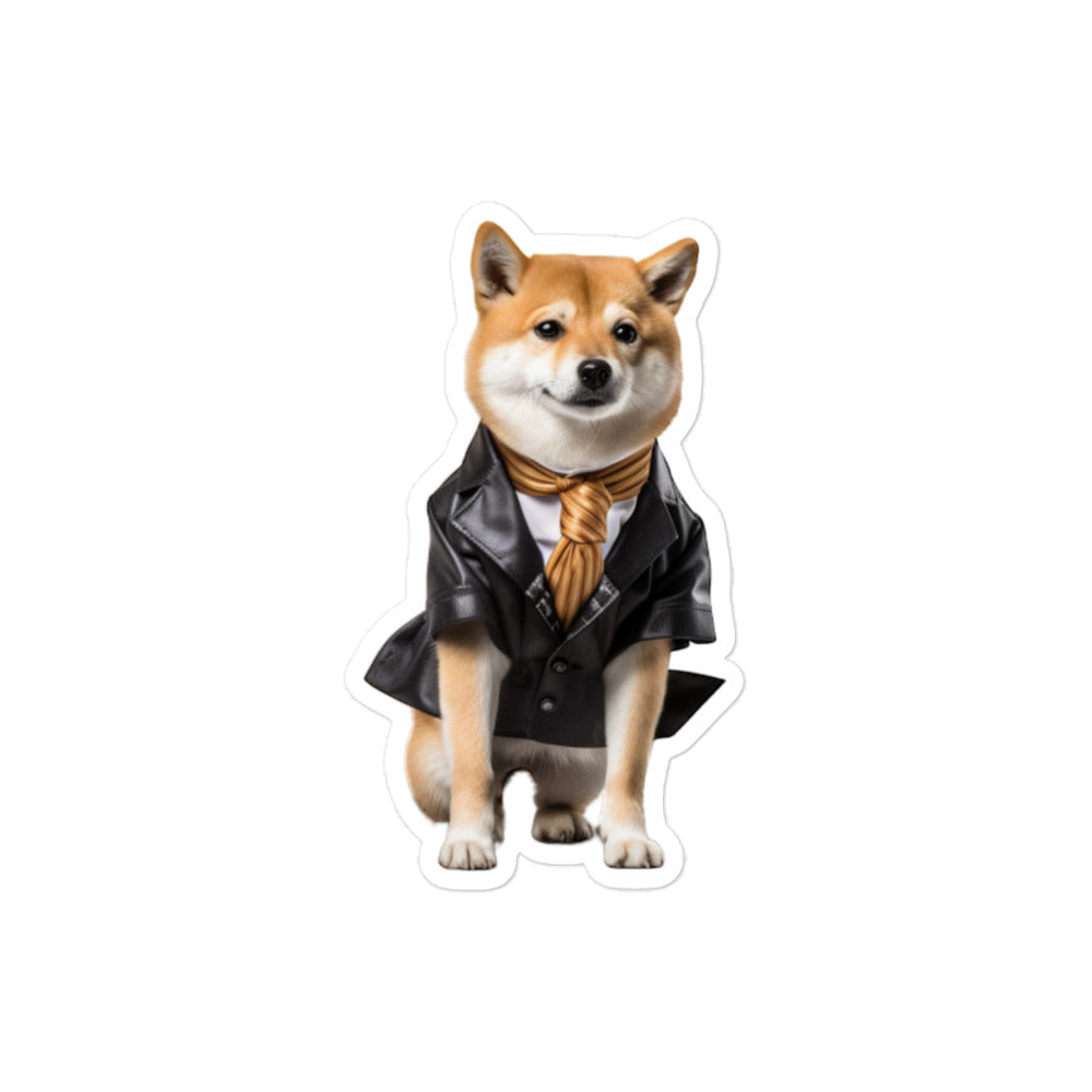 Shiba Inu Transit Operator Sticker - Stickerfy.ai